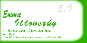 emma illovszky business card